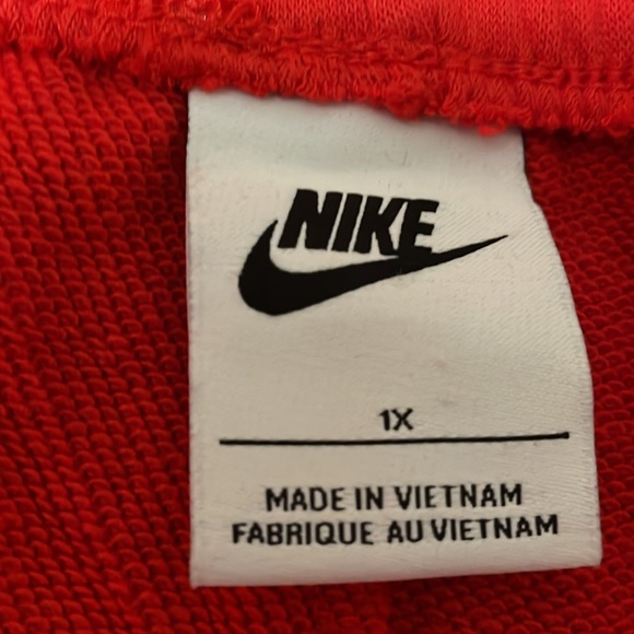 Nike Women's Sportswear Plus Size Club Fleece French Terry Shorts - Red NWOT - Picture 7 of 11